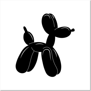 Black balloon dog Posters and Art